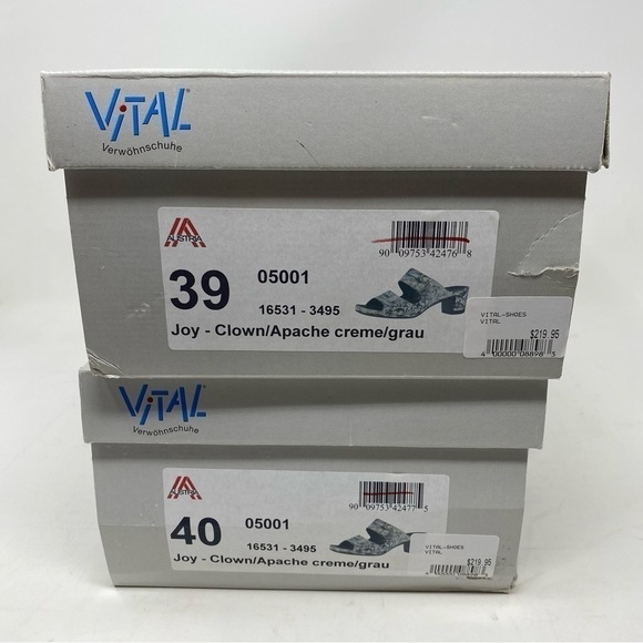 Vital Joy Frost Leather Dress sandals 05001 Clown/Apache Creme Grau - Picture 7 of 7